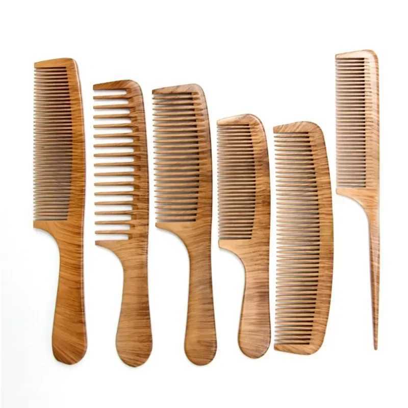 Natural pearl flower comb smooth comb scalp massage anti tangling bamboo wooden comb anti tangling static brush salon tool W240813