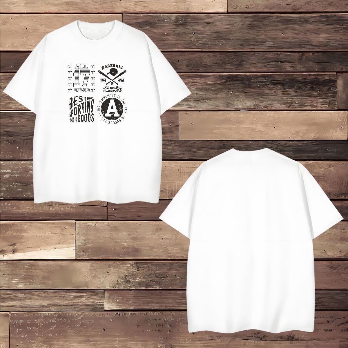 Loose letter Mens T Shirts Hip Hop Street Men Tees 230g 100% Cotton Wholesale Short Sleeve O-Neck Skull Tops