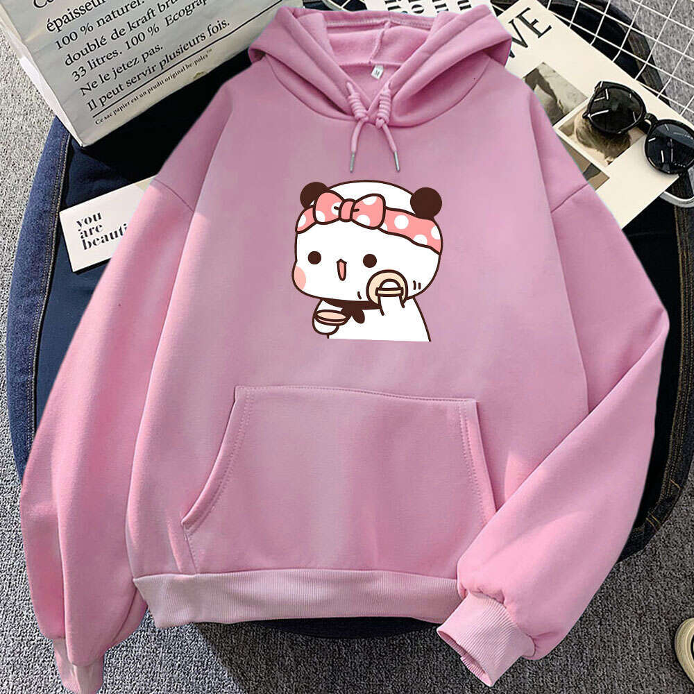 Cute Cartoon Panda Bear Bubu And Dudu Print Hooded Men Women Hoodies Plus Size Sweatshirt Haruku Unisex Winter Warm Pullover