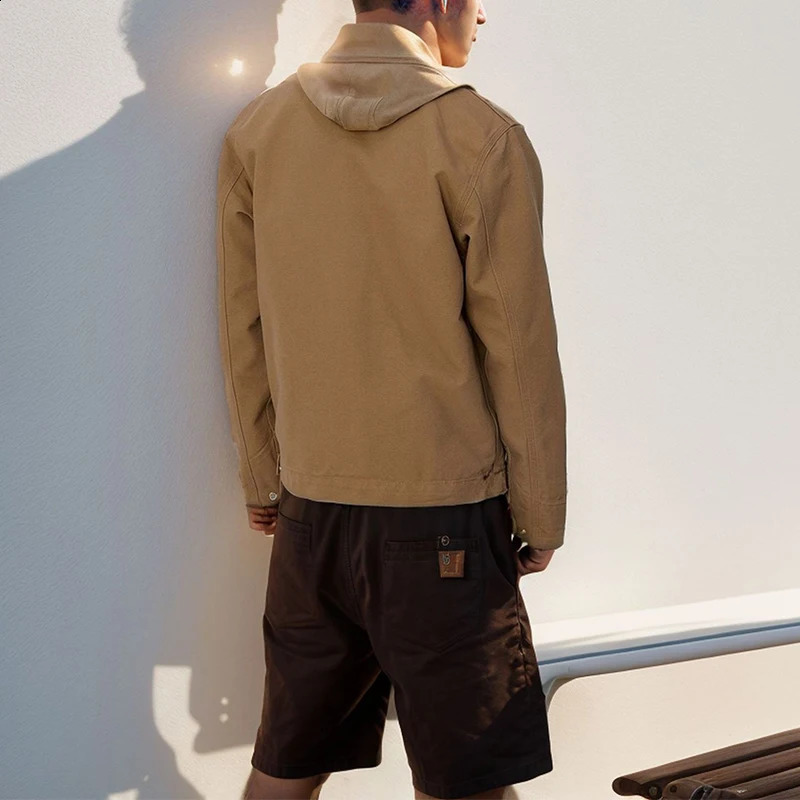 Spring Fashion Turndown Collar Double Zip up Jackets Men Trendy Contract Color Coats 2YK Long Sleeve Mens Jacket Coat 240712