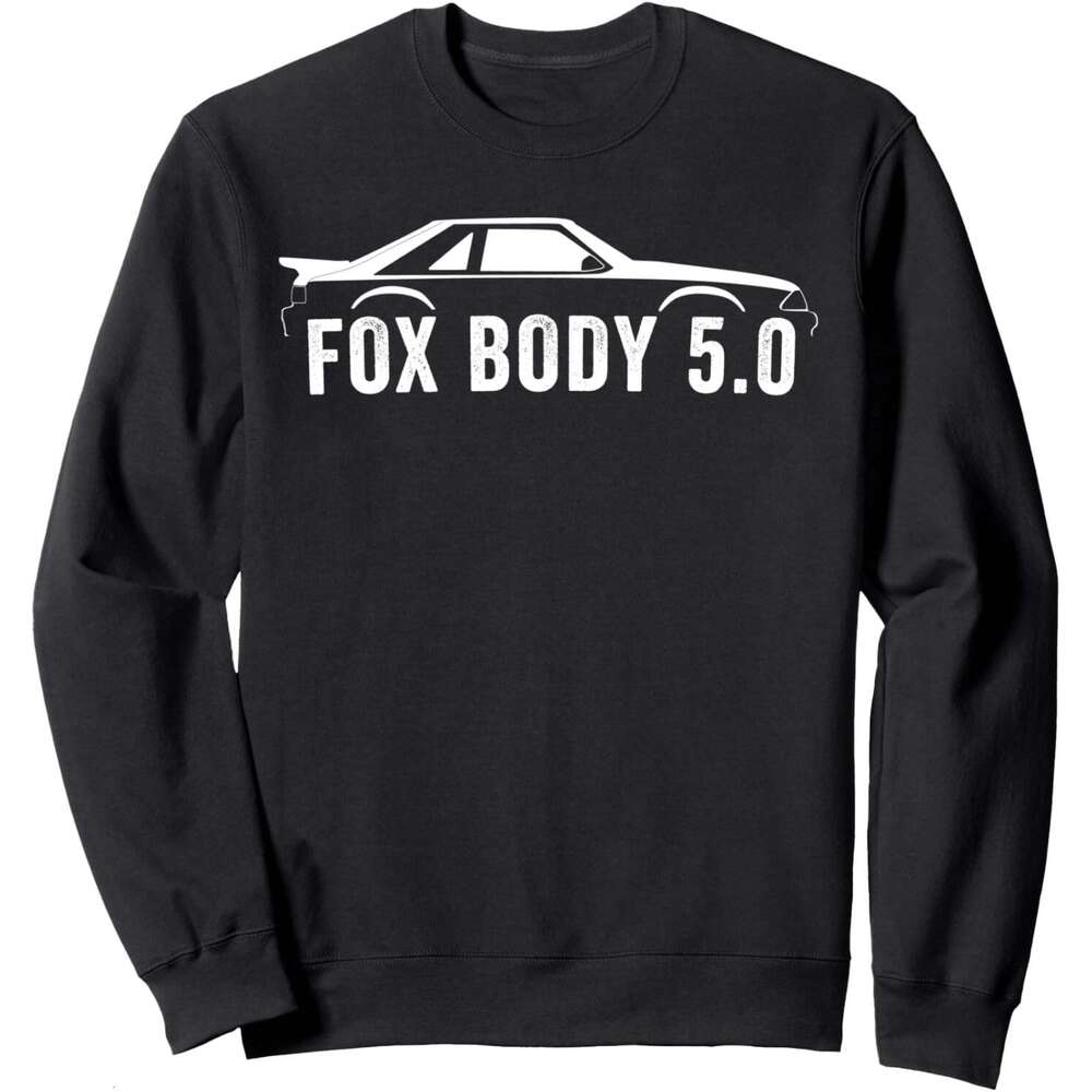 Long Sleeve Shirts For Men Sweatshirt Foxbody 5.0 American Stang Muscle Car Sweatshirt Graphic Tee Streetwear Casual Tops Clothes sweatshirts