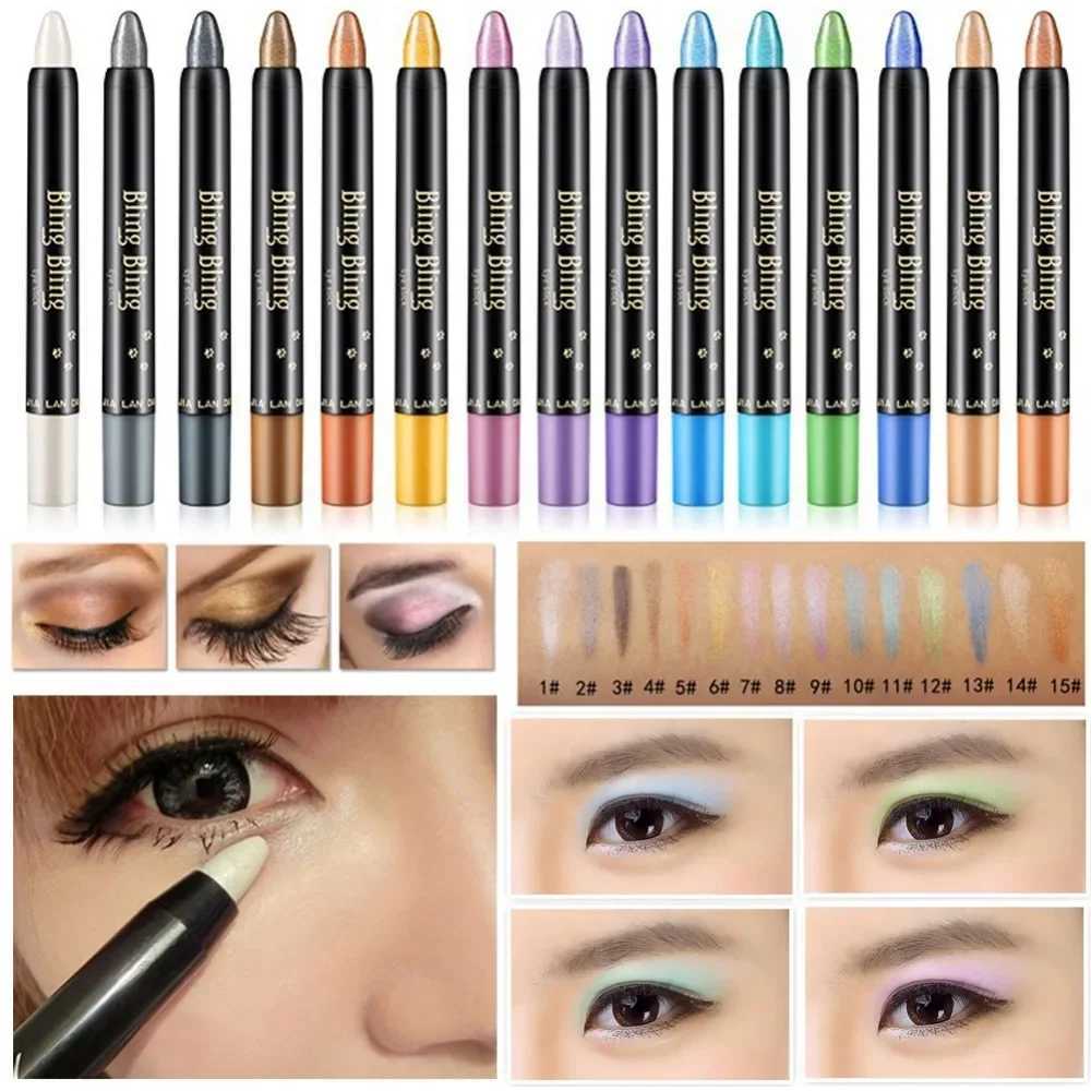 1PCS 15 Colors Shimmer Highlighter Eyeshadow Eyeliner Pencil Cosmetic Glitter Eye Shadow Liner Pen Beauty maquiagem #278651 Y240813