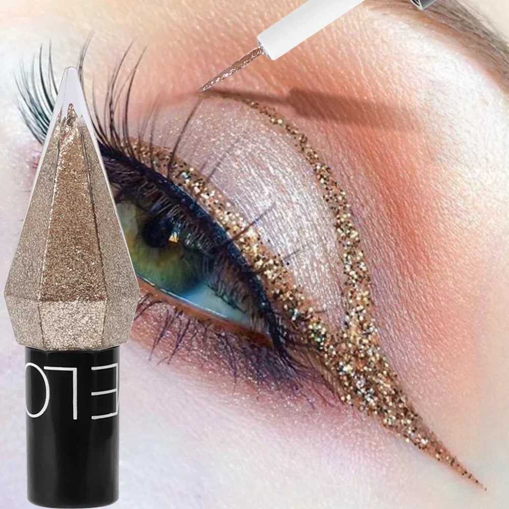 Pearlescent Diamond Gold Liquid Eyeshadow Eyeliner Stick Waterproof Glitter Sequins Rose Gold White Eyeliner Pen Korean Makeup Y240813