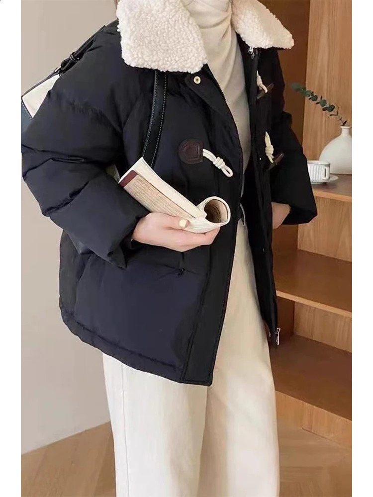 Womens Pink Parka Jacket Coat Long Sleeve Overcoat Harajuku Fashion Korean Thicken Warm Padded Jacket for Women Vintage Winter 240813