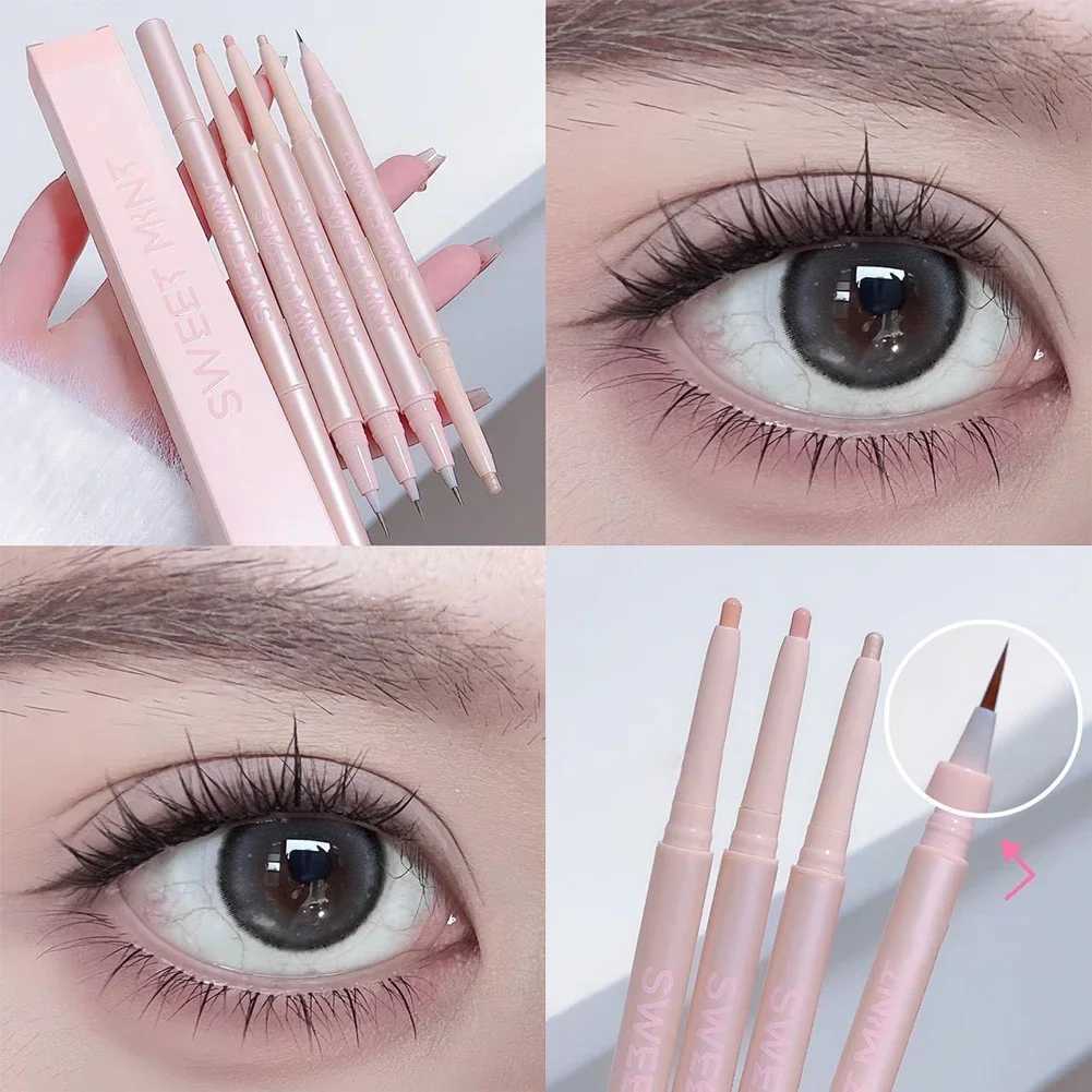 Double Head Eyeliner Liquid Down To Shadow Pencil Eye Highlighting Eyeshadow Stick Natural Big Eye Makeup Gel Pen Y240813