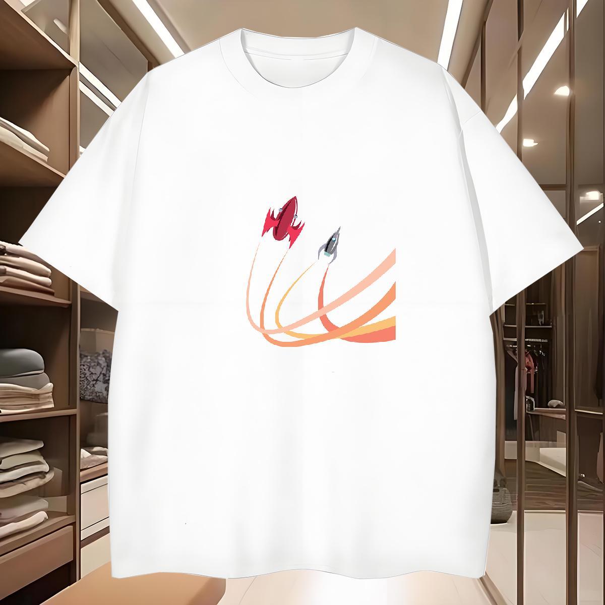 Man T Shirts 230g Cotton universe Home Outdoor Breathable Short Sleeve Customized Print Tshirts New Designer Loose Clothings