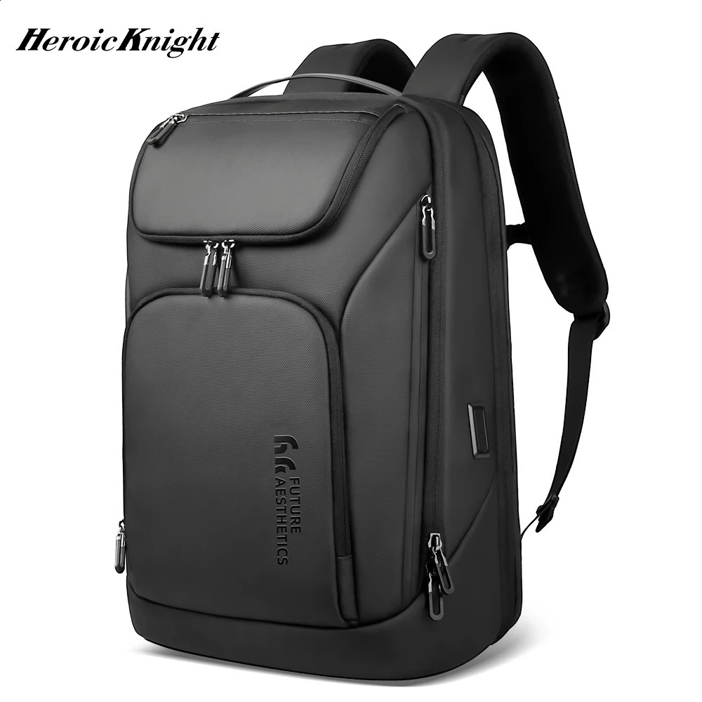 Heroic Knight Business Backpack for Men Waterproof Travel 17.3 Laptop Backpack High Capacity Multifunctional Pack USB Charging 240813