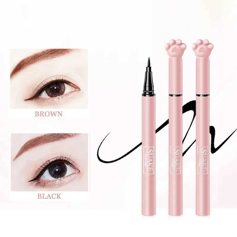 SUAKE Black Brown Liquid Eyeliner Pen Waterproof Long-lasting Smooth Eyeliner Sweat-proof Not Easy To Smudge Eyeliner Cosmetic Y240813