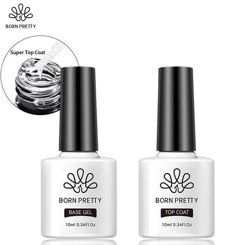 BORN PRETTY Base Gel Super Top Coat Nail Gel polish Design Enhancer Varnish Semi Permanent Soak Off UV LED Nail Art Tool 10mlM240814
