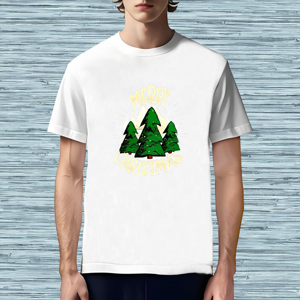 Soft T shirt Christmas Breathable Short Sleeve Hip Hop Street DIY Logo Oversized 100% Cotton 230g Men Tops Tees Customized Tee Shirt