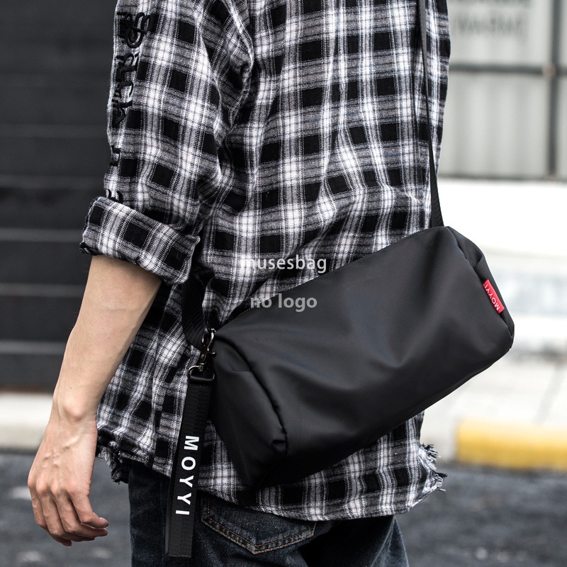 Spot wholesale single shoulder crossbody bag male Korean version postman small hanging bag hip hop simple fashion brand diagonal backpack foreign trad