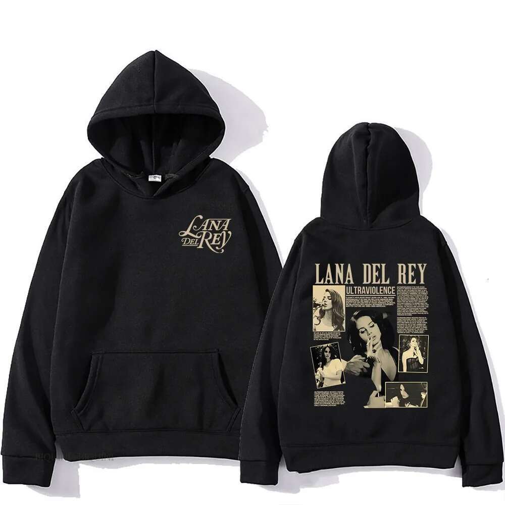Lana New Del Rey Graphic Print Plus Size Hooded Men Women Hip Hop Hoodies Creativity High Quality Streetwear Female Sweatshirt