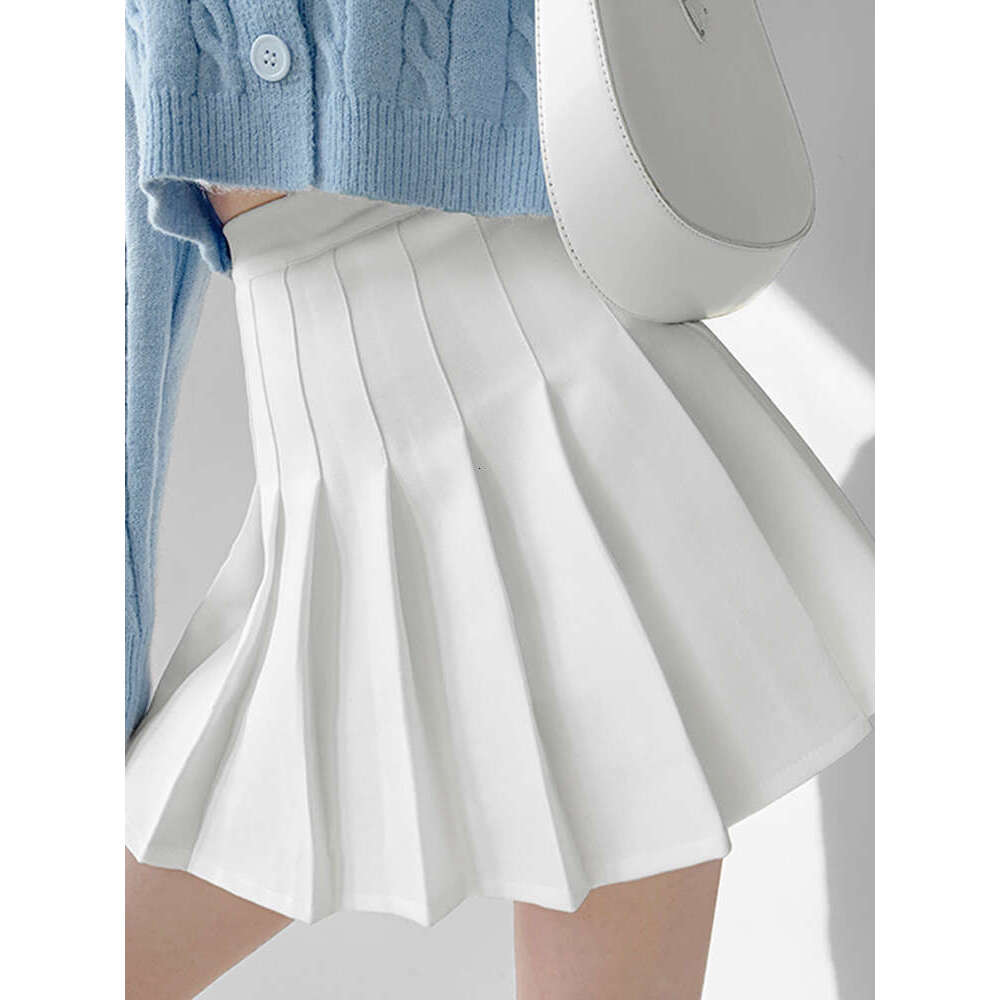 2024 Summer Women High Waist Pleated Skirt A-line Plaid Sexy Mini Preppy Uniform Tennis Skirts for Girls Black White s