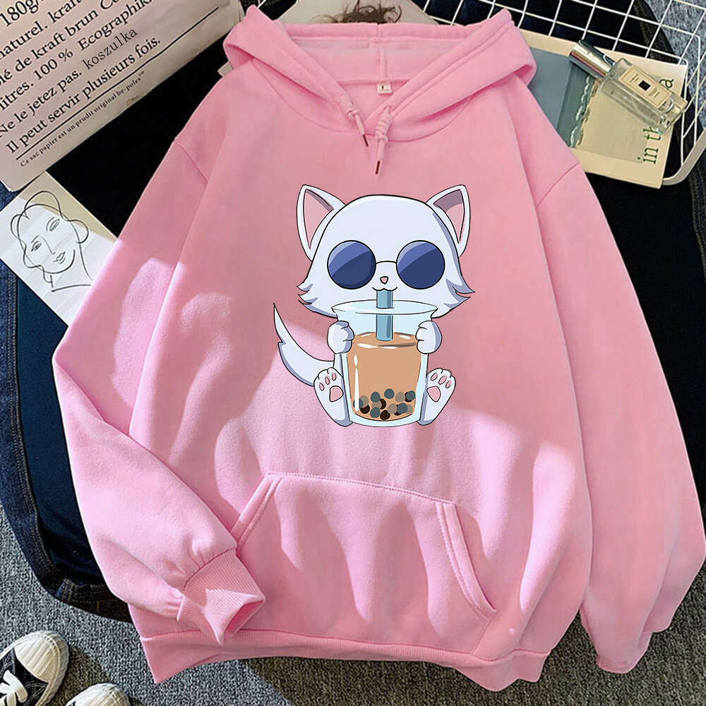 Bubble Kawaii Tea Satoru Gojo Cat Women Unisex Jujutsu Kaisen Hoodies Sweatshirts Manga Anime Cartoon Plus Size Hoodie