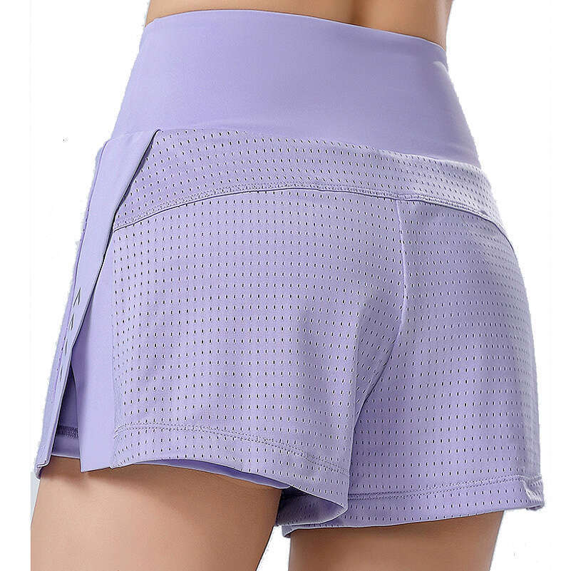 Women Pants Breathable Mesh High Waist Female Tennis Skort Sport Yoga Running Shorts Skirt Solid Color
