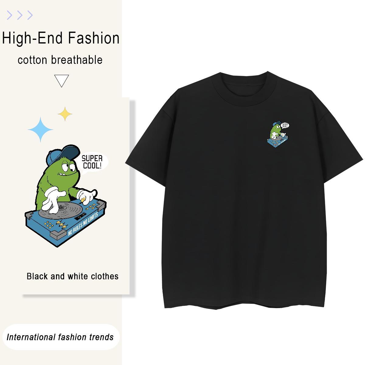 T Shirt For Man 100% Cotton 230g USA Casual Daily Wear Breathable Short Sleeve Custom Big Size Mens Tshirts 2024 Summer Wholesale Tees Shirts