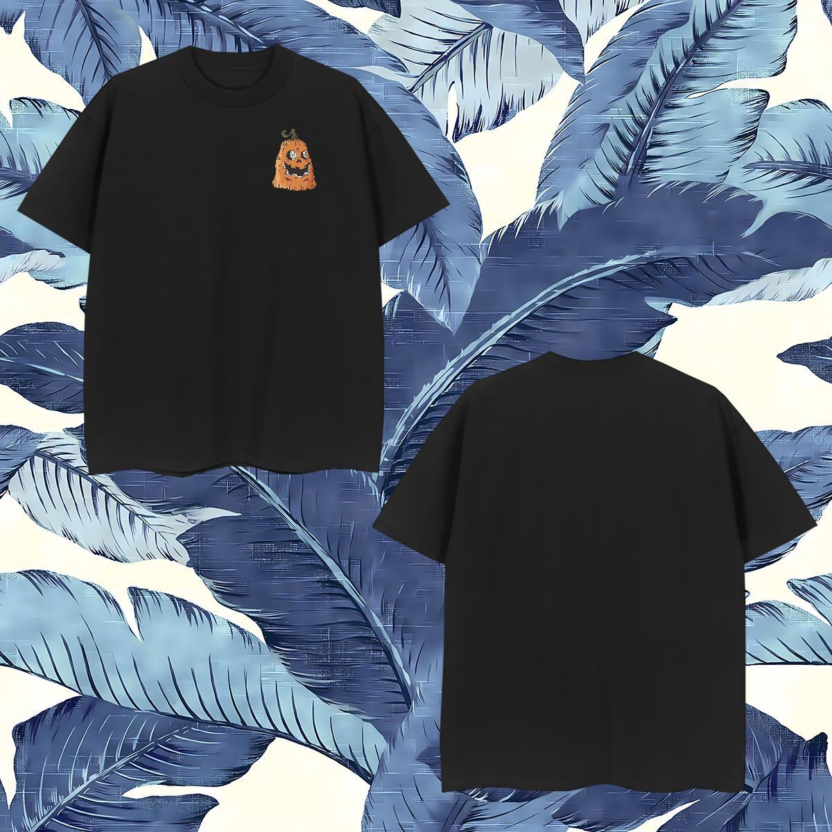 Loose Men T Shirts pumpkin Breathable Short Sleeve Casual Plus Size Custom 230g Cotton Men Tees DIY Customized Tops