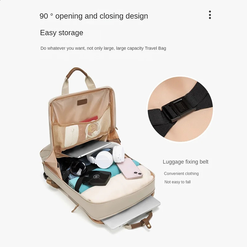 Womens Golf Backpack Large Capacity Casual Student Trend Canvas 240813