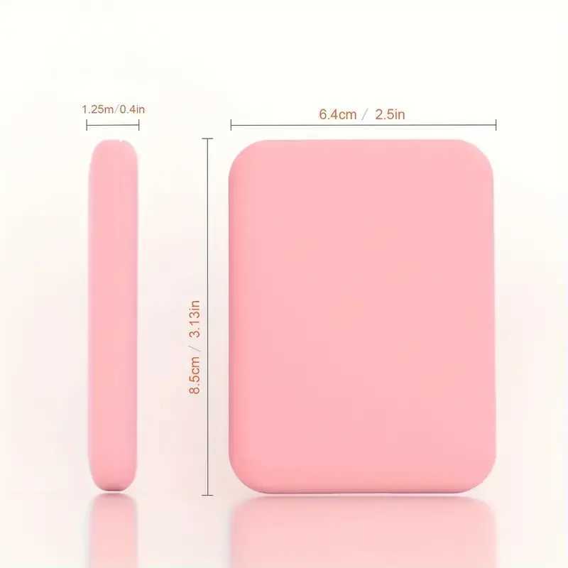 Mini Compact LED Makeup Mirror with Light 2X Pocket Size Portable Travel Pink Black Foldable Makeup Mirror W240813
