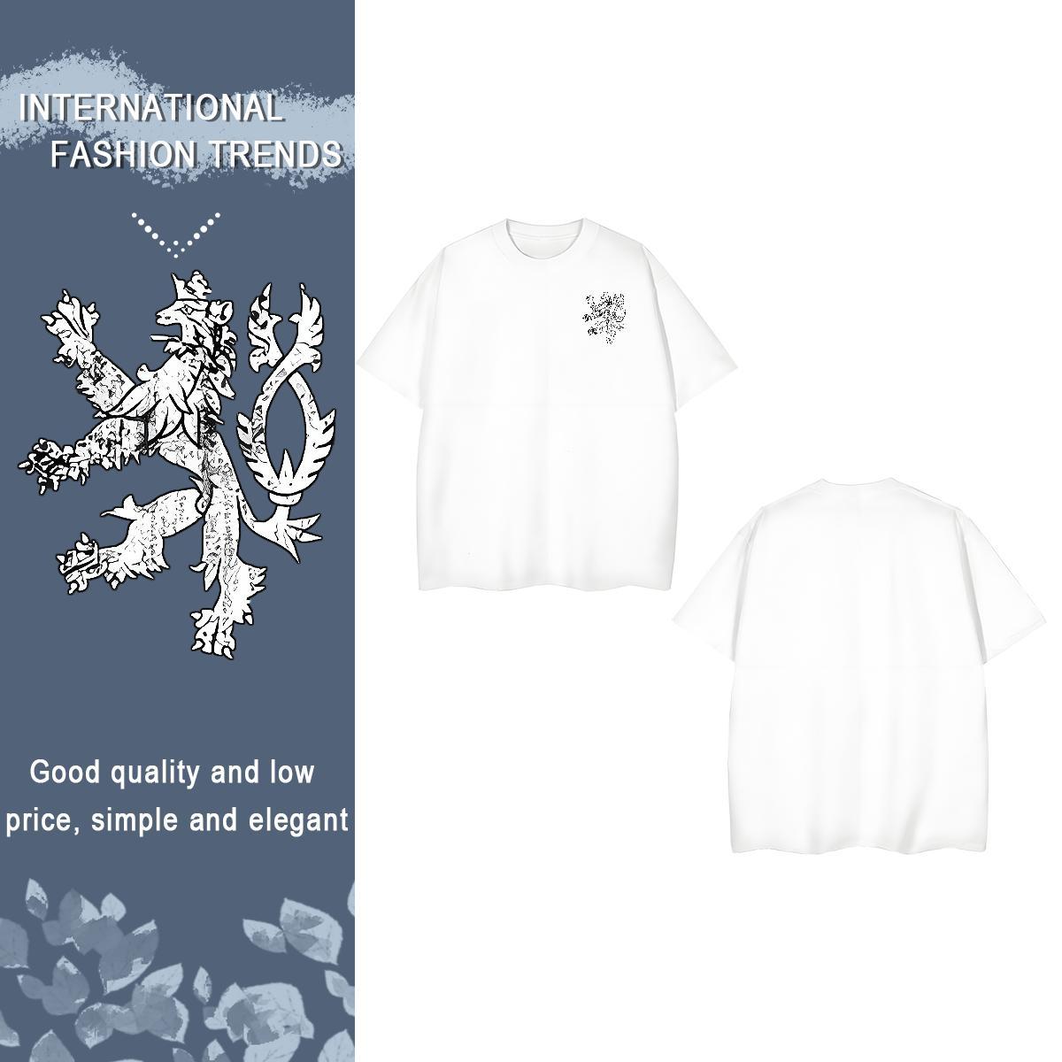 T Shirt For Man 230g Pure Cotton animal Home Outdoor Breathable Short Sleeve DIY Printed Tshirts Brand Cool Design Polos