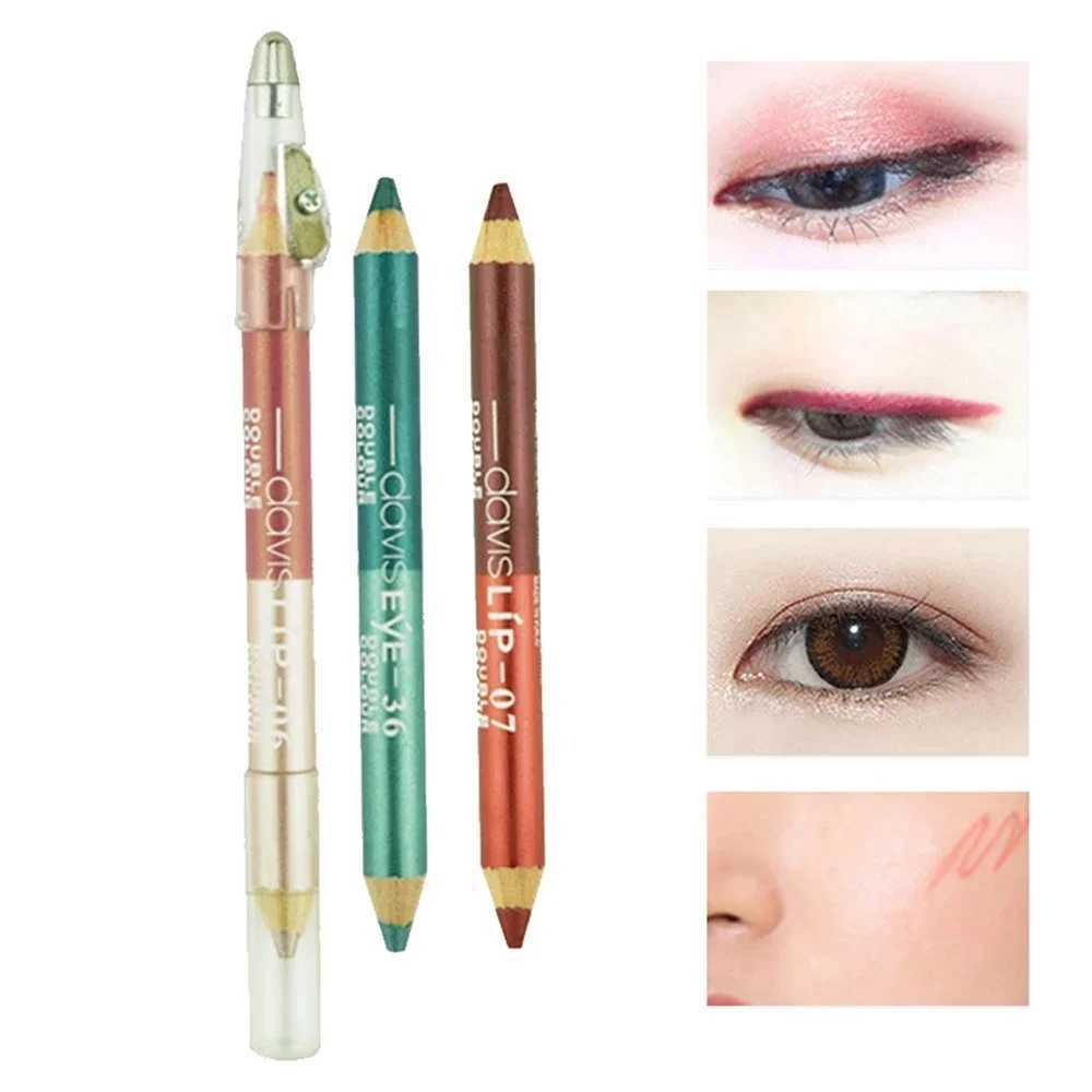 Double-headed eyeshadow Eyeliner Pencil lasting waterproof and not blooming shiny matte durable gel pen 20 color eye cosmetic Y240813