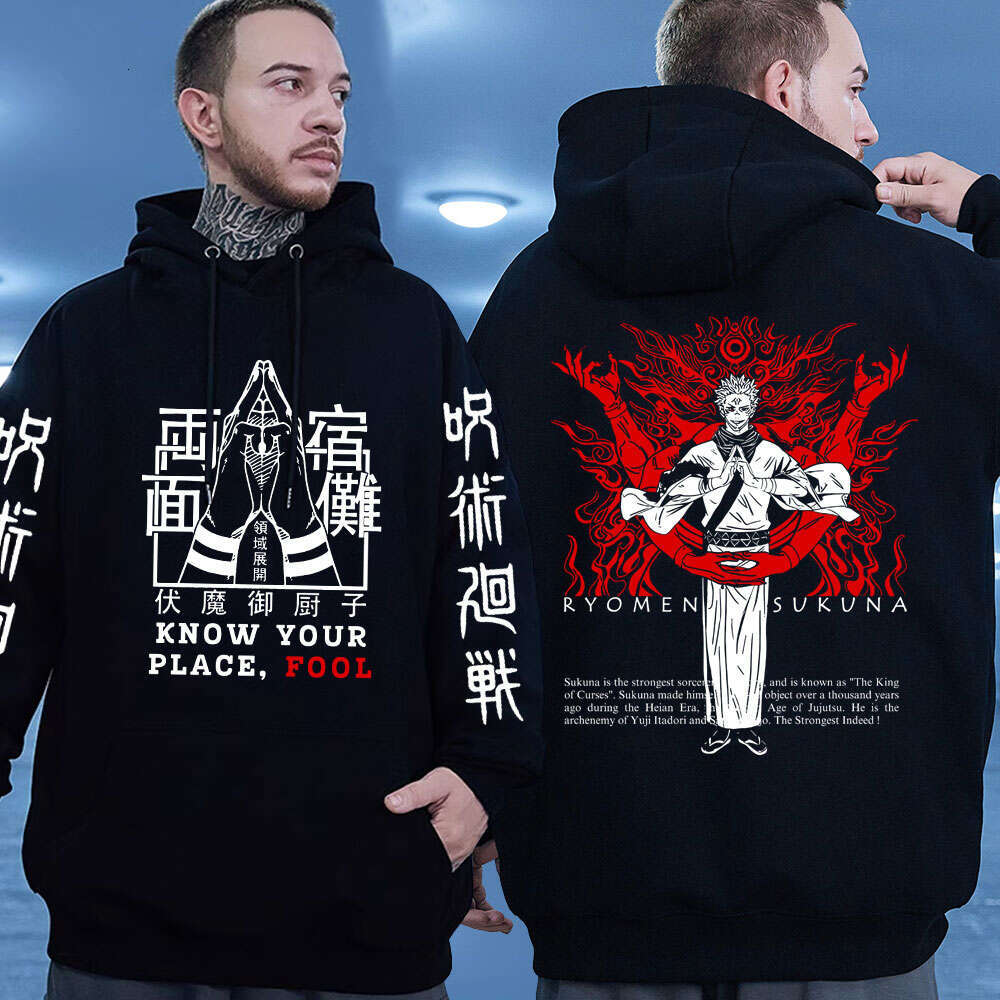 Sukuna Ryomen Jujutsu Kaisen Manga Hoodie for Men Popular Anime Hooded Sweatshirts Winter Spring Plus Size Casual Street Hoody