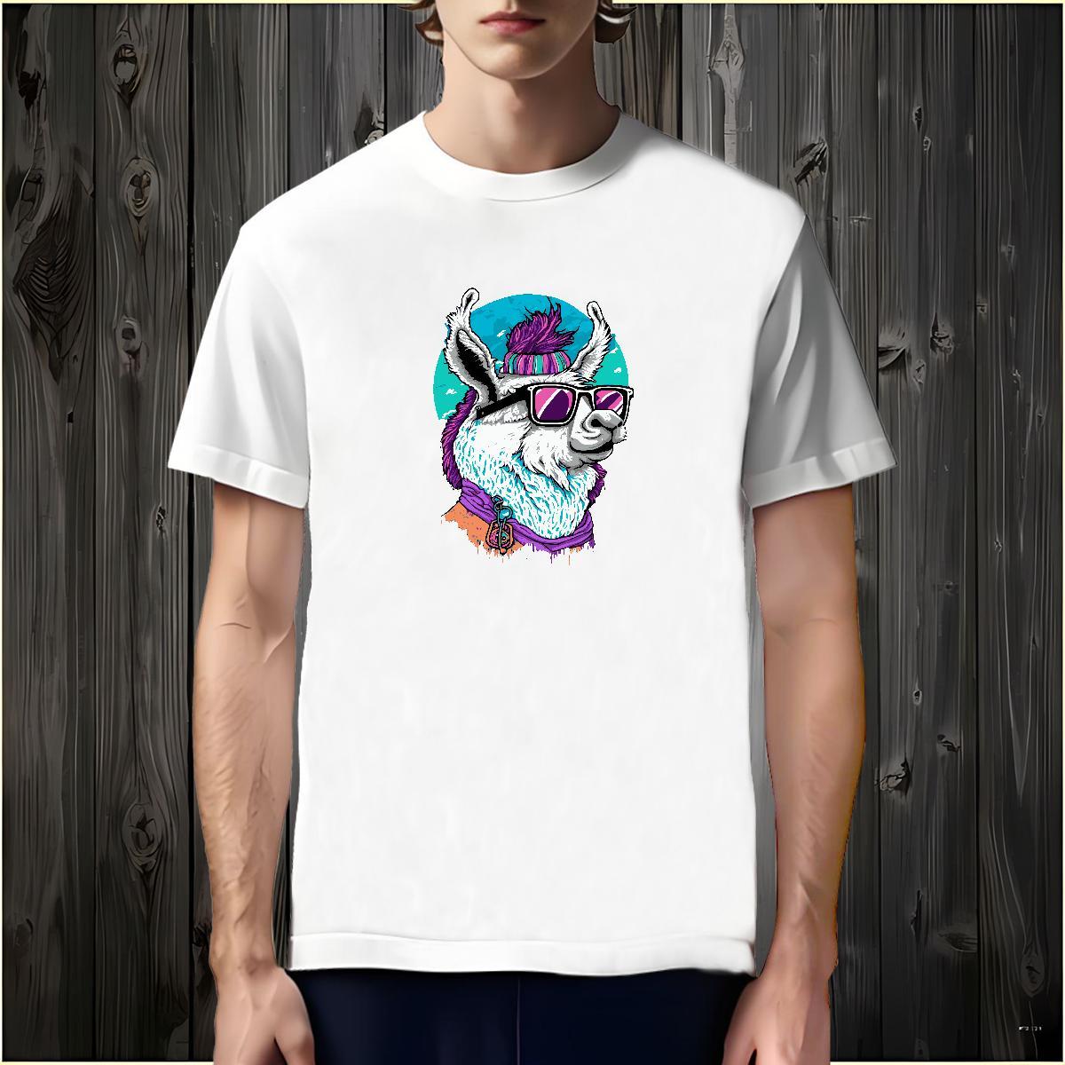 Wholesale T Shirts Men Deer Breathable Soft Daily Wear Customized Print 230g Pure Cotton Men Clothes T-Shirt DIY Tees Shirts
