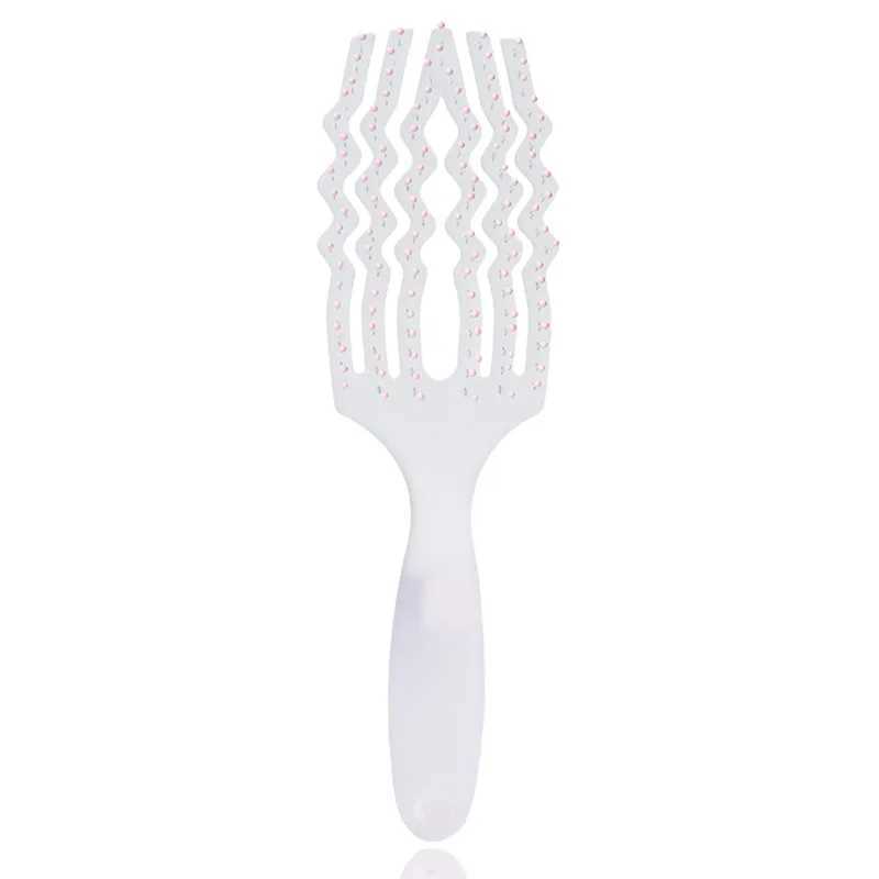 Hair scalp massage comb six claw hollow hair brush anti-static wet curling hair remover nylon salon hair styling tool W240813