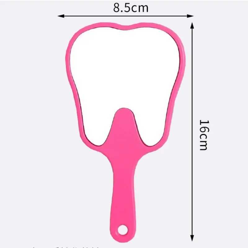1 dental mirror shaped mirror handheld unbreakable plastic cosmetic mirror dental accessory dental gift W240813