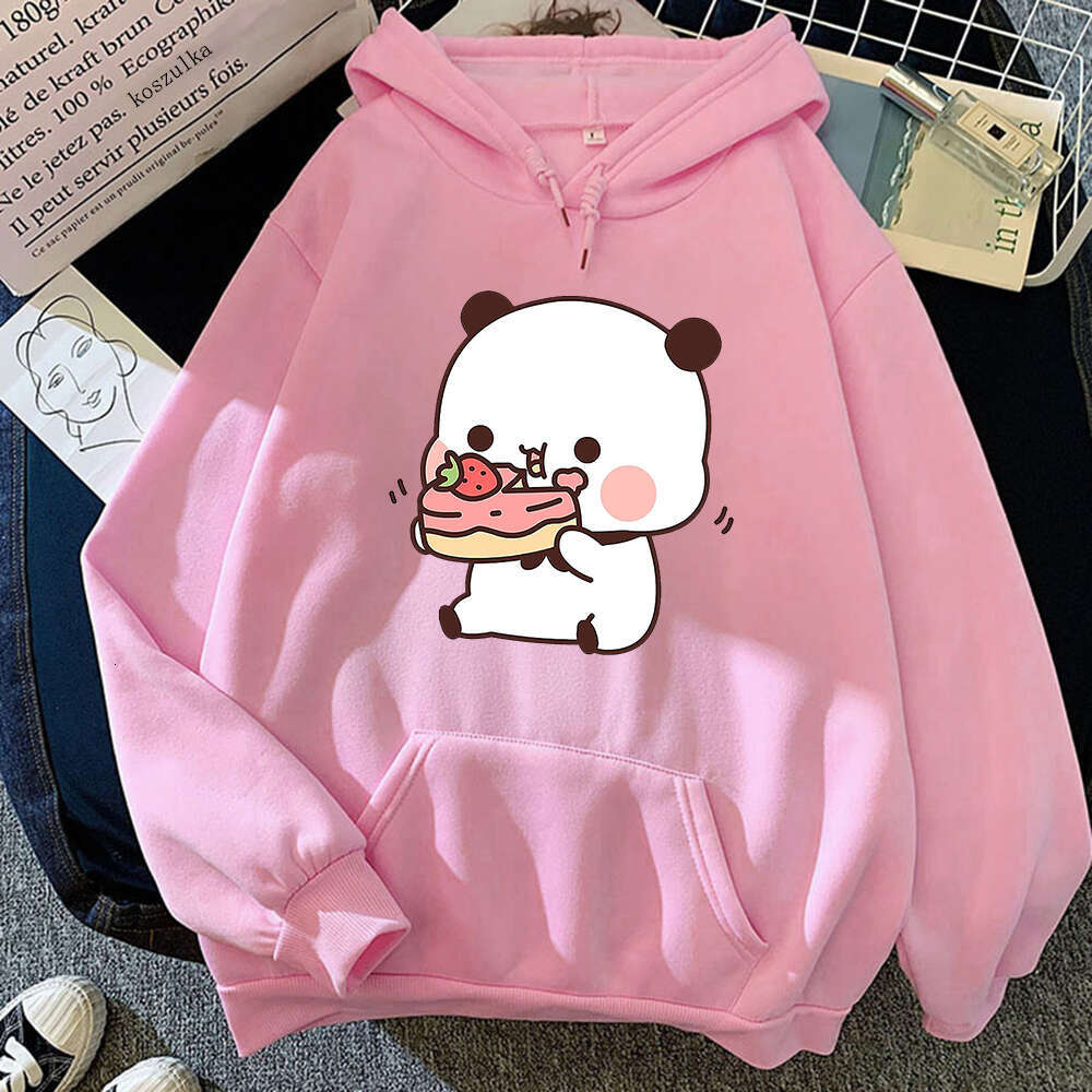 Dudu Bubu Women Casual Cartoon Aesthetic Sweatshirt Kawaii Graphic Haruku Pullover Plus Size Autumn Winter Hoodie