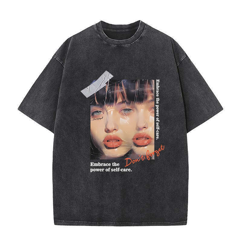 Women's High Quality Popular Street Haruku Fashion Retro Washed Pure Cotton Oversized T-shirts
