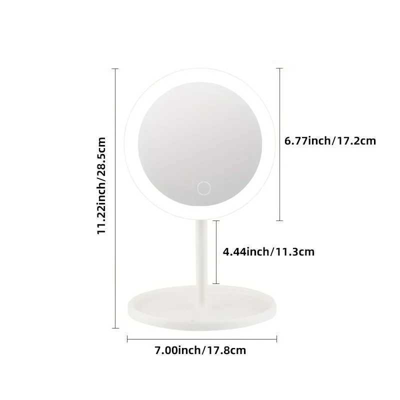 Light up your beauty program LED makeup mirror with adjustable brightness rotation and memory functions W240813