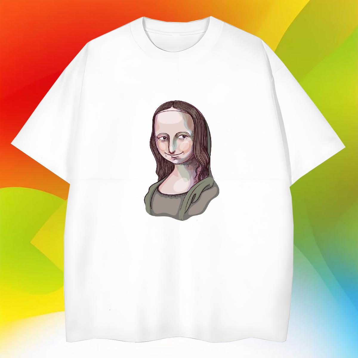 Cool Design portrait T Shirts Men Street wear Hip Hop Men Tops Tees 230g 100% Cotton Fashion New Breathable Soft Plus Size Custom Tee Shirt