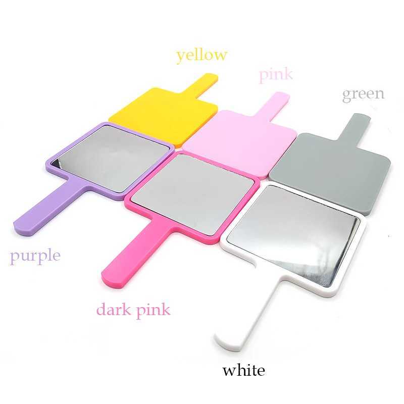 Factory wholesale custom mirrors private labels portable square handheld mirrors cute small mirrors for daily cosmetics W240813