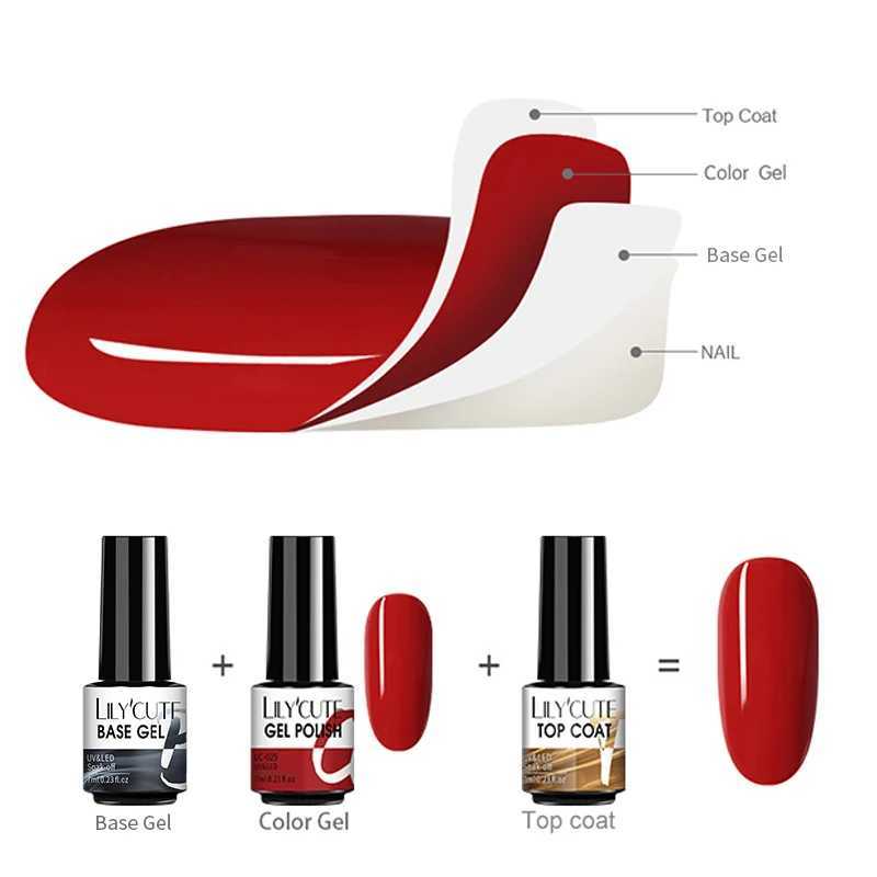 LILYCUTE Nail Gel Polish UV Semi Permanent Ice Purple Serise Nail Art All For Manicure LED Gel Base Top Coat Gel Varnish PolishM240814