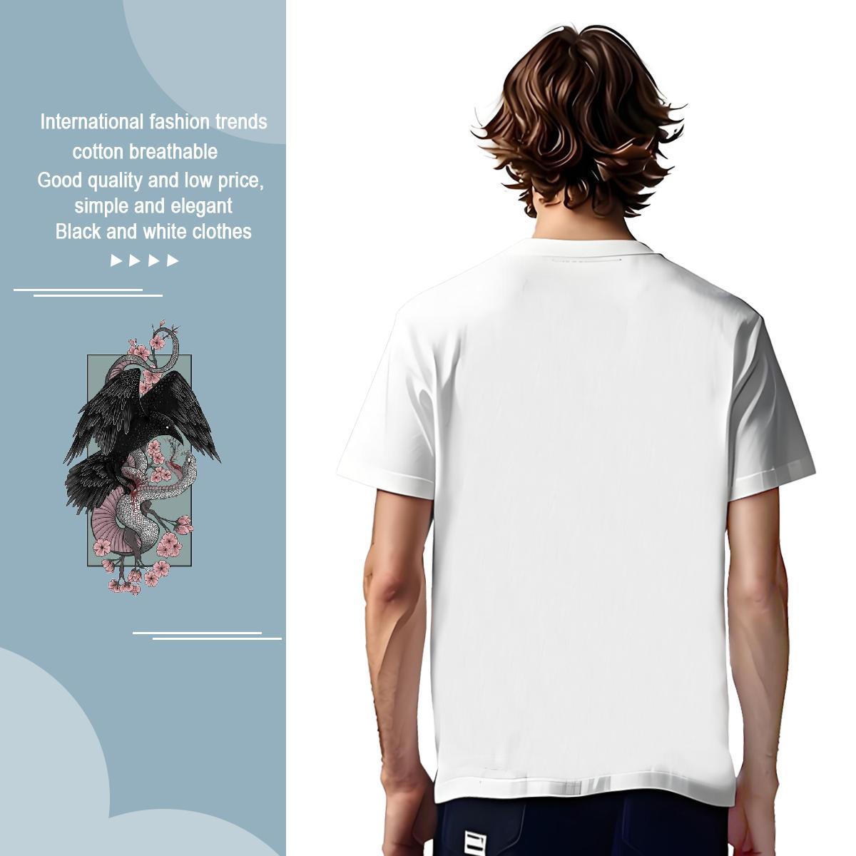 Wholesale Man T Shirts cool Breathable Crew Neck Casual Black Oversized 230g Pure Cotton Men Clothes T-Shirt New Arrival Top Tees
