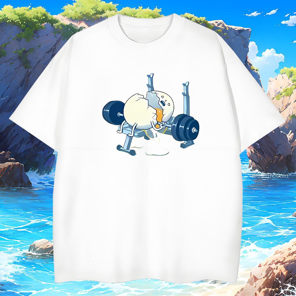 Mens T Shirts 230g Pure Cotton Bodybuilding Street Wear O-Neck Short Sleeve Anime Print Couples T Shirts Classic Casual Loose Fit Clothings