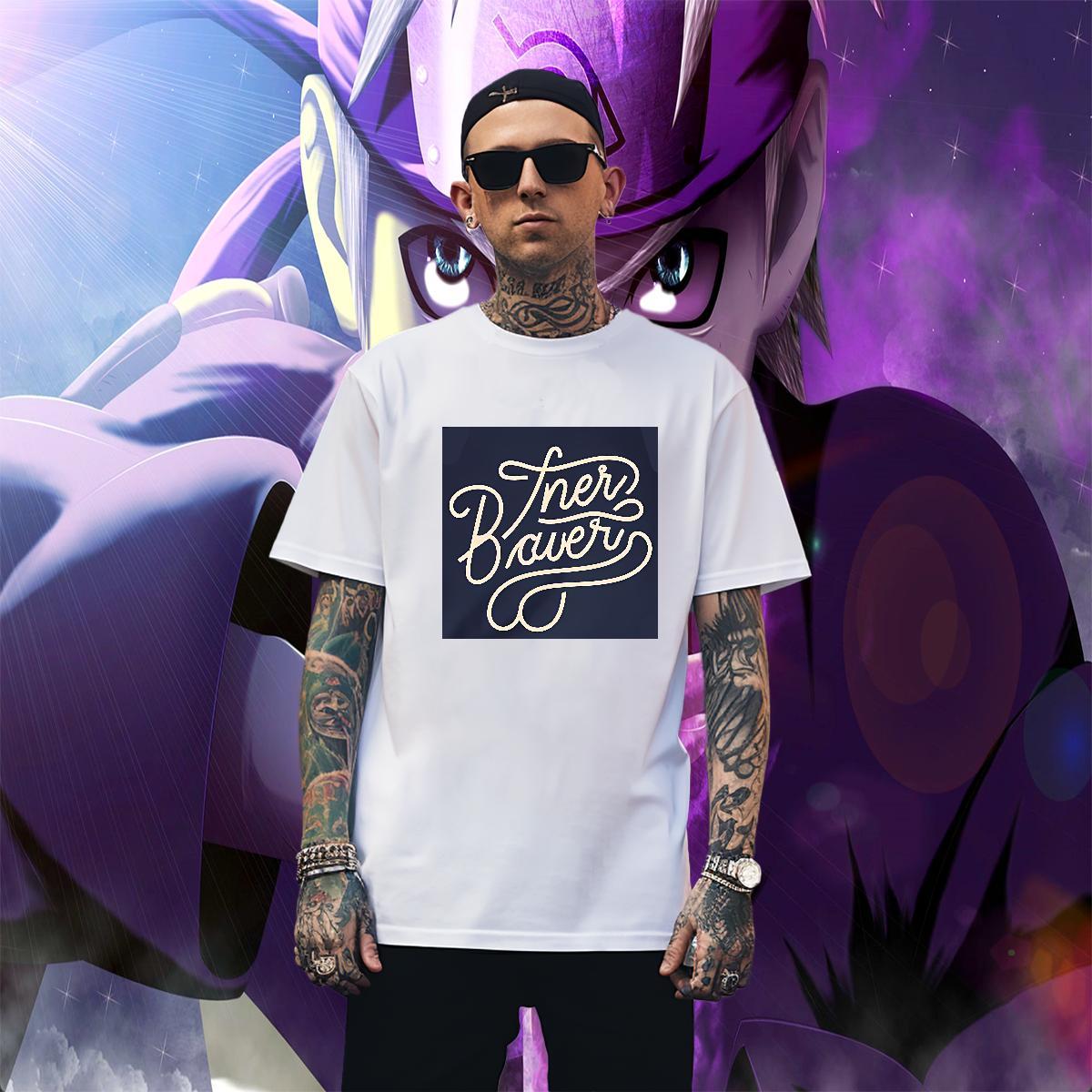 Cool letter T-Shirts for Men Street Tshirts 100% Cotton 230g Custom Pure Cotton DIY Logo Oversized Tee Shirt