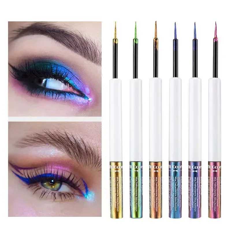 Gloss Shiny Metallic Eyeshadow Liner Liquid Chameleons Eyeliner Multi Chrome Color Aurora EyeshadowEye Makeup Glitter Pigment Y240813