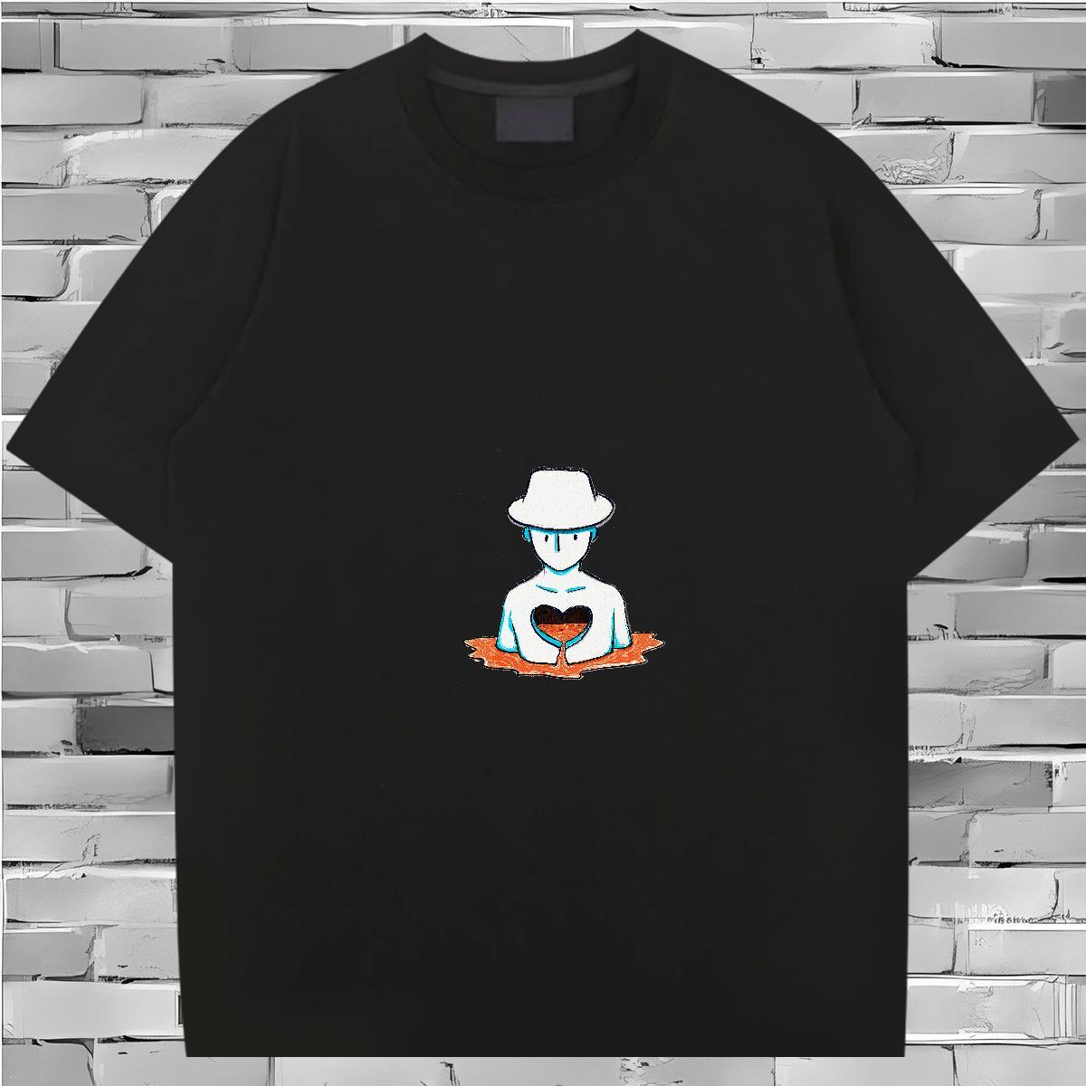 Popular portrait T Shirt For Man Sports Casual Men Tops Tees 100% Cotton 230g Fashion Designer Breathable DIY Logo Oversized Clothes