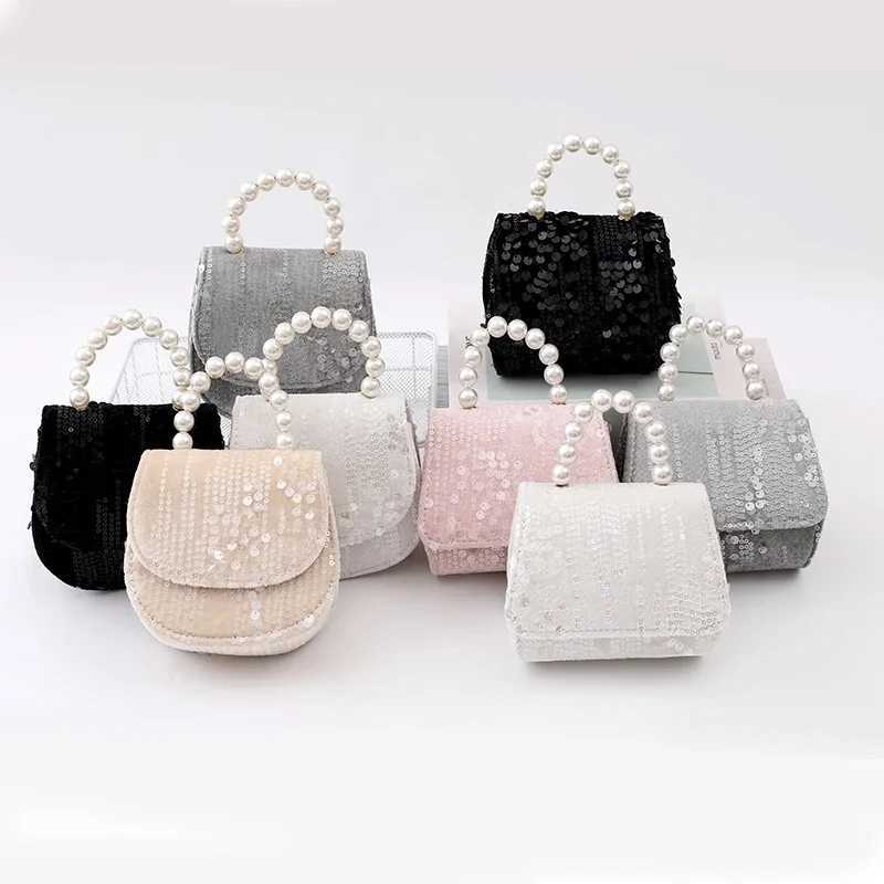 New minimalism and fashionable sequin cross shaped bag pearl handbag childrens bag bolsa feminina barata.com frete gratis W240813
