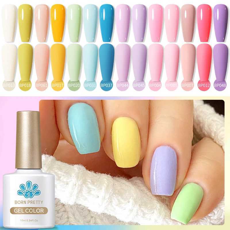 BORN PRETTY Macaron Color Gel Nail Polish 10ml Semi Permanent Varnish Soak Off UV Spring Hybrid Base Top Coat Nail Art HardM240814