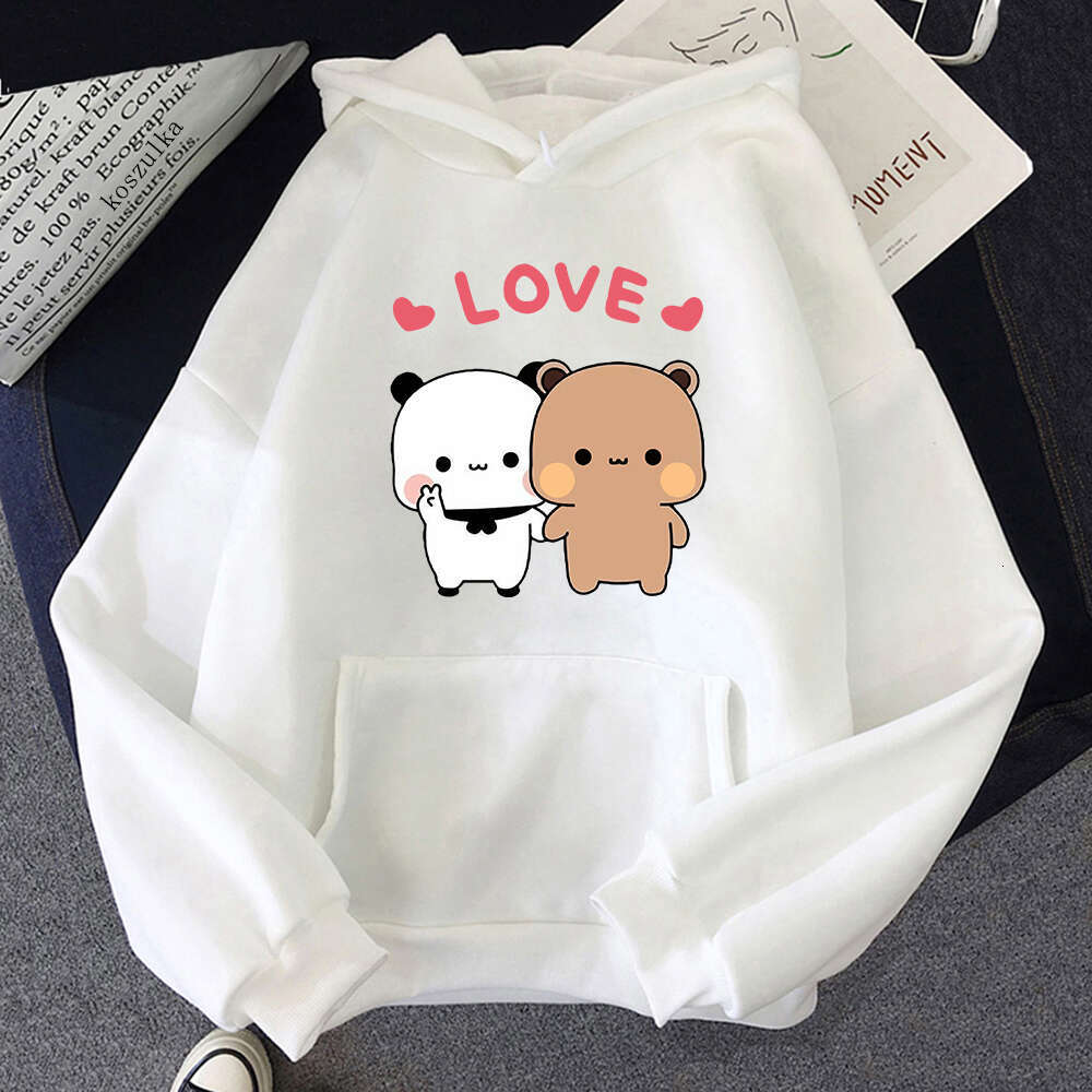 Dudu Bubu Kawaii Cartoon Print Men Women Couple Hoodies Plus Size Sweatshirt Haruku Winter Warm Boy And Girl Pullover