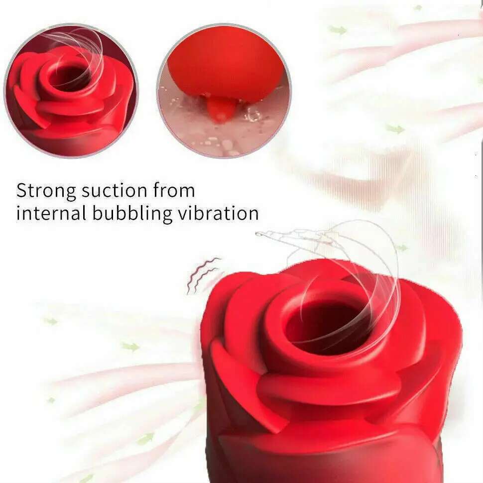 Rose Sucking Vibrator 10 Speed Vibrating Clit Sucker Nipple Blowjob Clitoris Stimulation Female Masturbation Sex Toys for Women