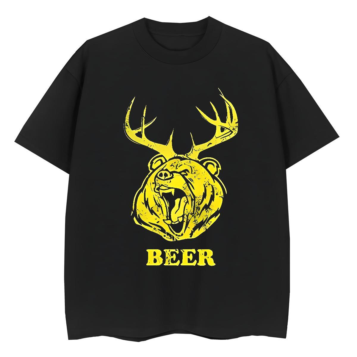 Brand Men T Shirts lion Breathable Soft Sport DIY Anime 230g Cotton Men Tshirts Fashion Tops Shirt