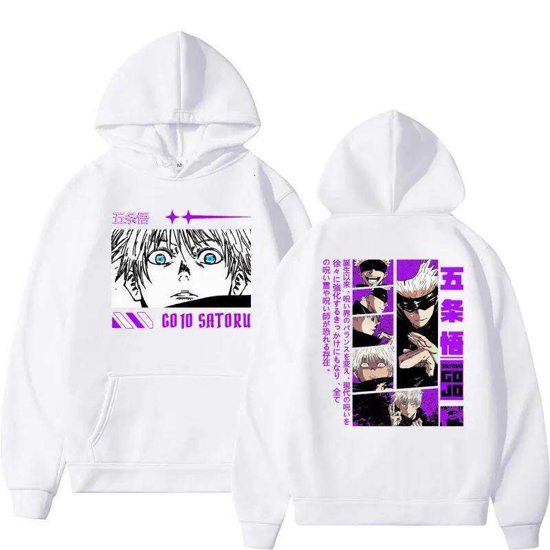 Jujutsu Anime Kaisen Gojo Satoru for Men Women Hoodie Autumn Winter Long Sleeve Hooded Pullover Plus Size Streetwear