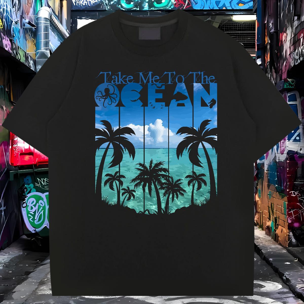 Cool Design tree T Shirt For Man Street Casual Tshirts 230g Cotton New Designer Pure Cotton Cartoon Printing L-4XL Tees