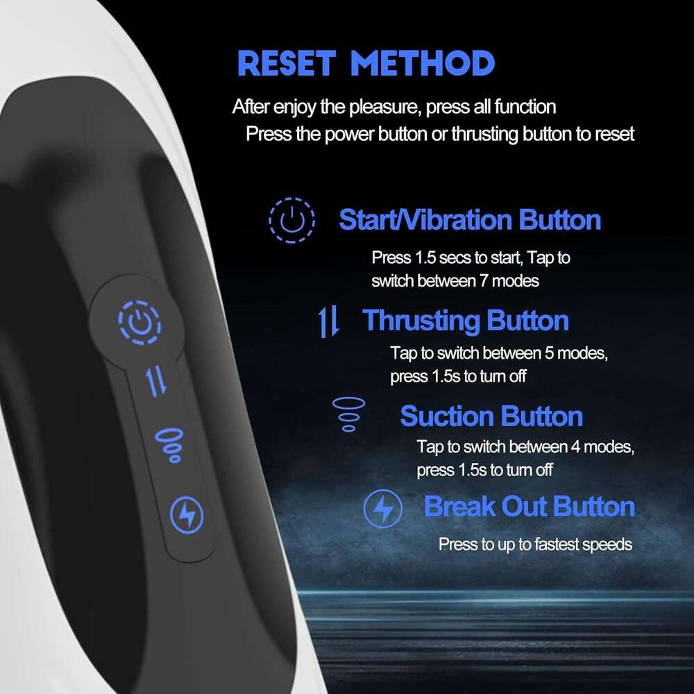 3-in-1 automatic male device with 5 thrust and 4 suction pumps and 7 vibration modes, suction pocket male massager, adult male sex toy (male device - 