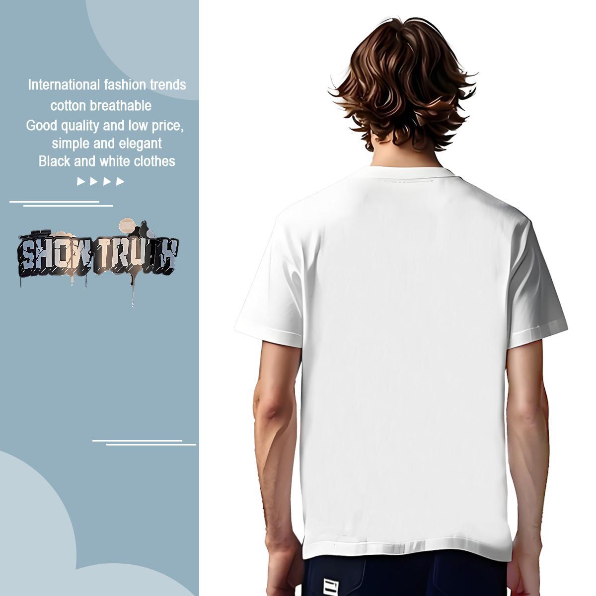 High Quality letter T Shirts Men Hip Hop Tshirts 230g 100% Cotton New Designer Pure Cotton Anime Tee Shirt