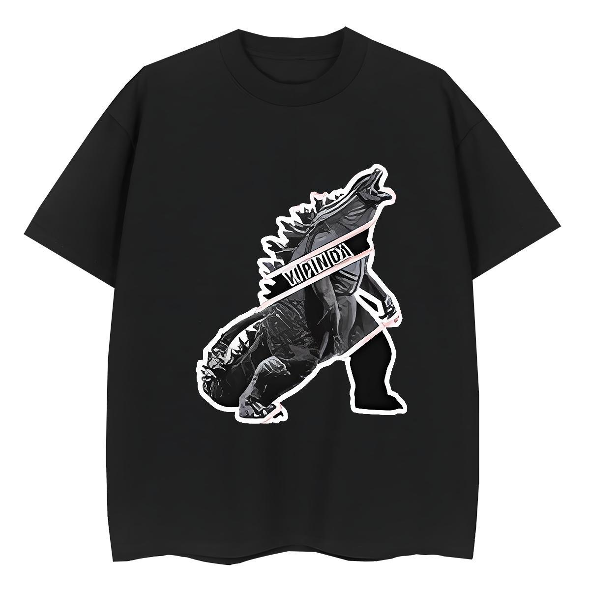 Free Shipping Man T Shirts dinosaur Breathable Crew Neck Casual Daily Wear Custom Printing 230g 100% Cotton Mens Tshirts Designer Polos